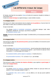 cours de langage