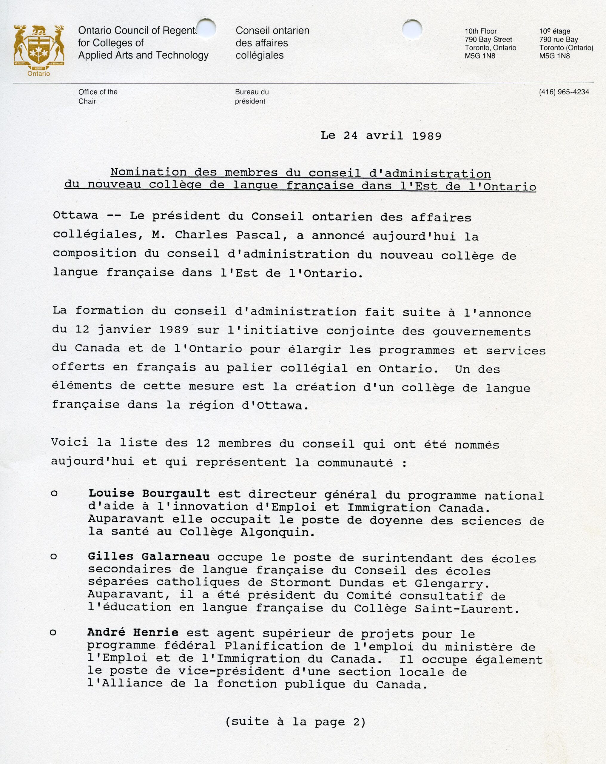 cité collégiale programme en ligne