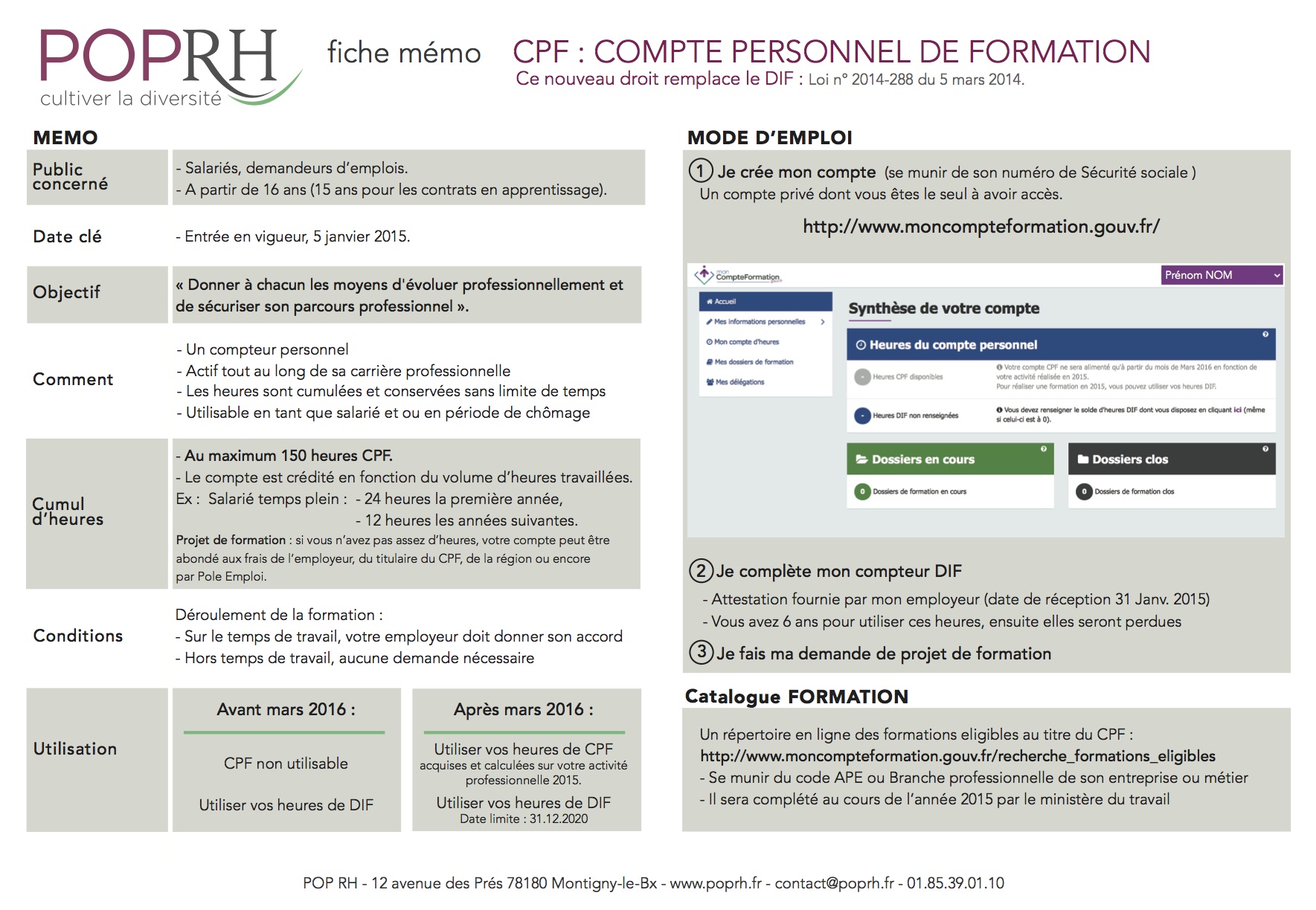 cpf salarié