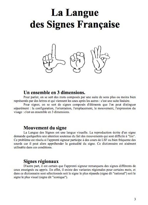 dictionnaire du langage des signes